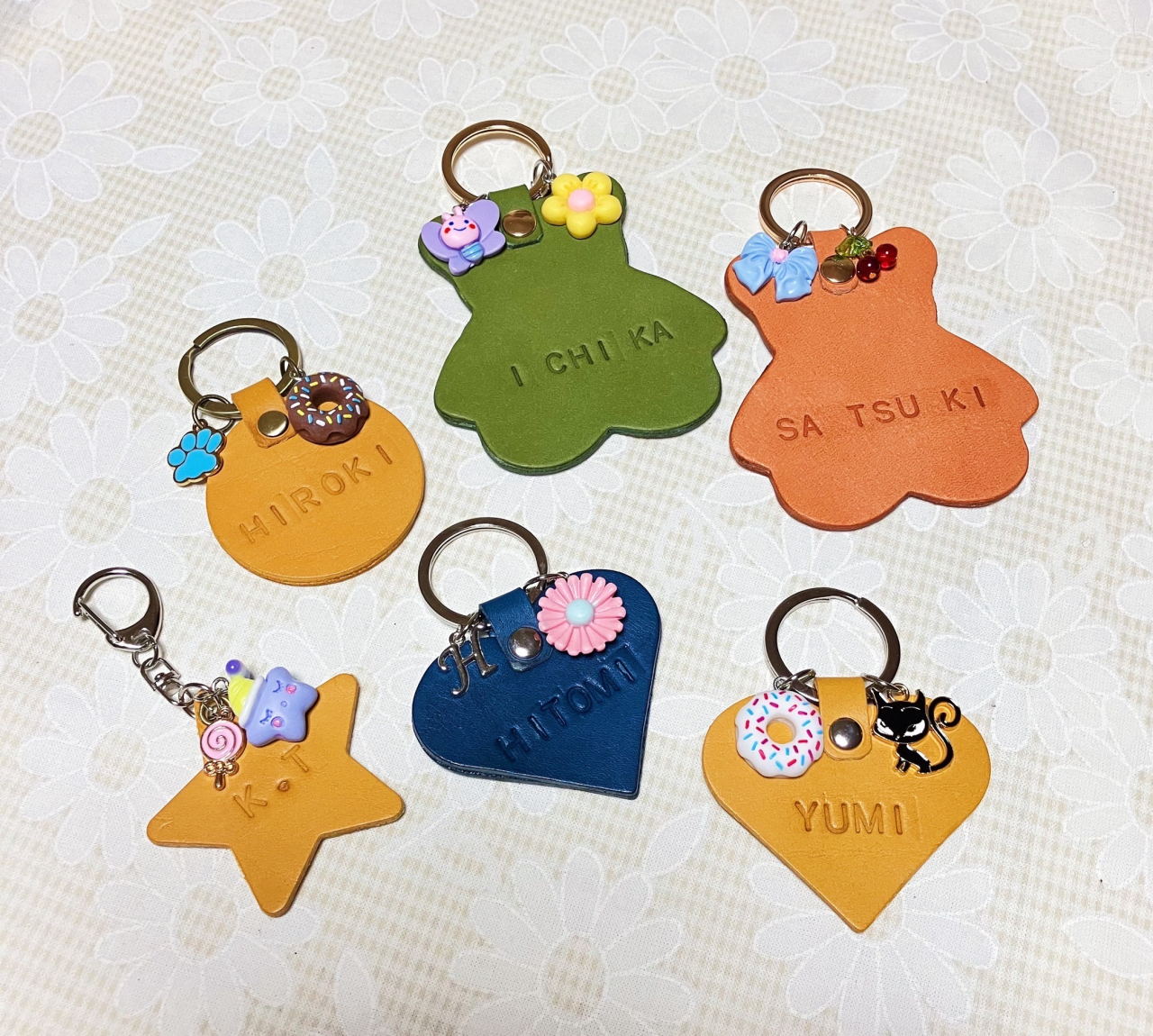 革のお名前キーホルダー作りワークショップ