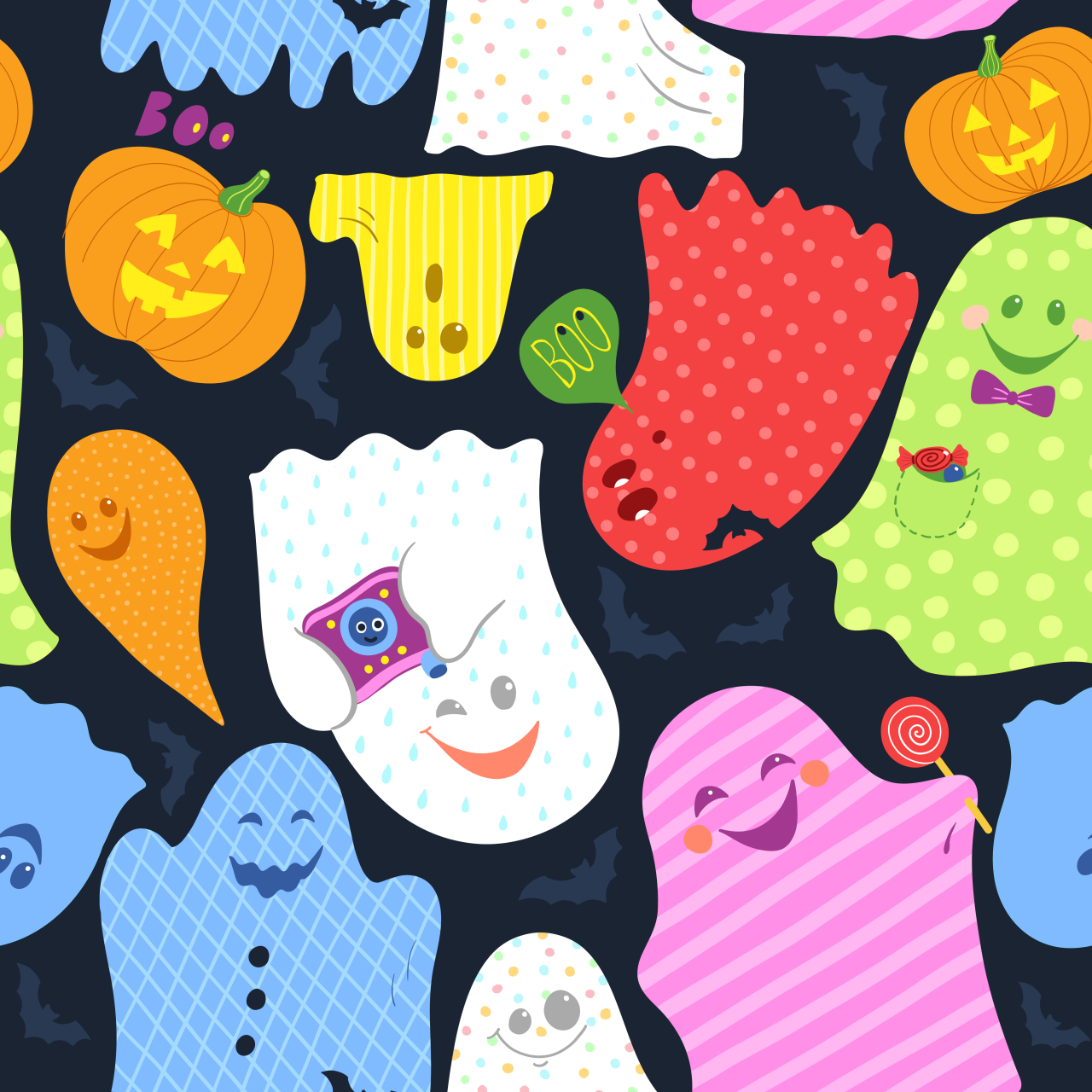 ハロウィンおばけからのちょうせん状